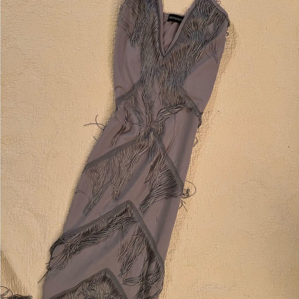 Prettylittlething fringe dress